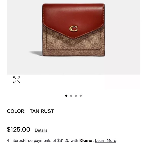 COACH Wyn Small Leather Wallet In Colorblock Signature Canvas NWOT - Picture 6 of 7